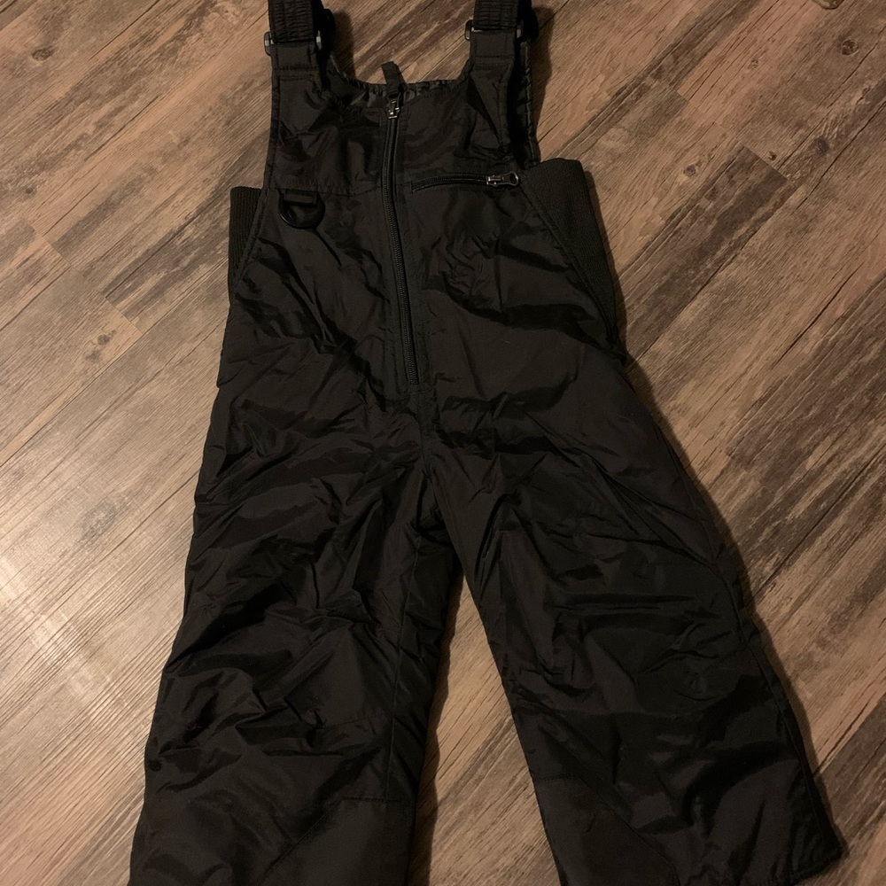 Boys Black overall snow pants